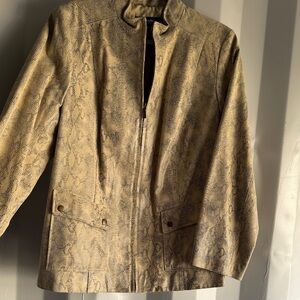 Alfani Beige and Black Textured Jacket